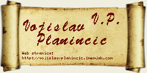 Vojislav Planinčić vizit kartica